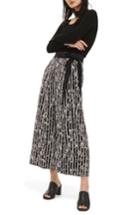 Women's Topshop Sweeping Marks Wide Leg Trousers Us (fits Like 0) - Black