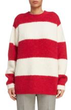 Women's Acne Studios Albah Oversized Stripe Sweater, Size - Red