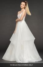 Women's Blush By Hayley Paige Perri Tiered Organza Ballgown, Size In Store Only - Ivory