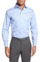 Men's Lorenzo Uomo Trim Fit Herringbone Dress Shirt