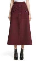Women's Ellery Professor Patch Pocket Midi Skirt Us / 6 Au - Ivory