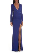 Women's Galvan Slit Hem Ruched Jersey Maxi Dress Us / 36 Fr - Blue