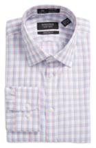 Men's Nordstrom Men's Shop Smartcare(tm) Extra Trim Fit Plaid Dress Shirt .5 - 32/33 - Red