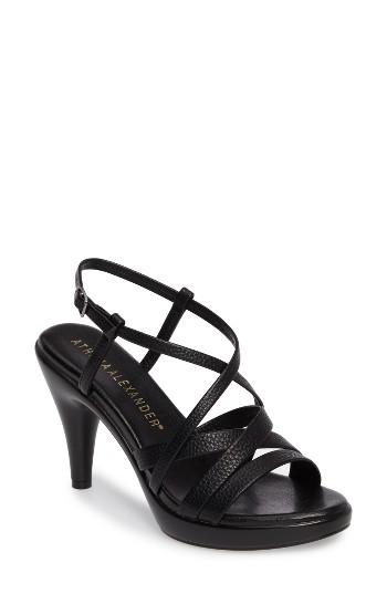 Women's Athena Alexander Gabrielaa Cross Strap Sandal .5 M - Black