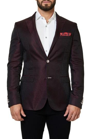 Men's Maceoo Elegance Jacquard Sport Coat (s) - Red