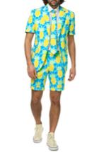 Men's Opposuits Shineapple Trim Fit Two-piece Short Suit With Tie