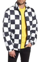 Men's Obey Bouncer Check Puffer Jacket - White