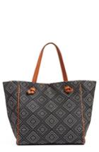 Sole Society Geo Woven Tote - Blue