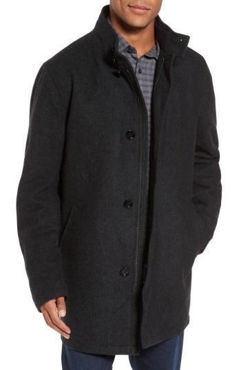 Men's Boss Herringbone Car Coat R - Grey