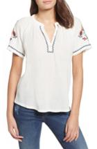 Women's Lucky Brand Embroidered Top - White