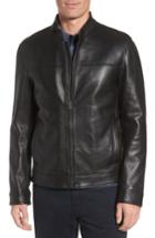Men's Cole Haan Bonded Leather Moto Jacket - Black