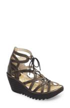 Women's Fly London 'yuke' Platform Wedge Sandal .5-8us / 38eu - Grey