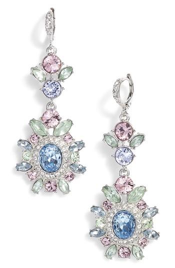 Women's Givenchy Large Double Drop Crystal Earrings