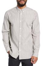 Men's Selected Homme Carlo Regular Fit Stripe Sport Shirt - Grey