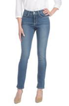 Petite Women's Nydj Alina Stretch Skinny Jeans P - Blue