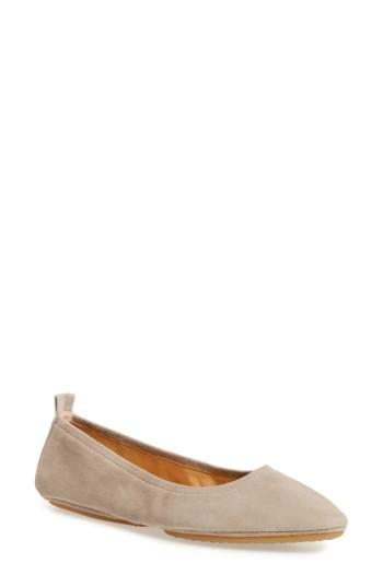Women's Yosi Samra Vienna Foldable Pointy Toe Flat M - Beige