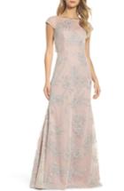 Women's Hayley Paige Occasions Embellished Bateau Neck Gown