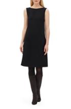 Women's Lafayette 148 New York Laflora Nouveau Wool Crepe Dress - Black