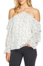Women's 1.state Ruffle Cold Shoulder Top, Size - White
