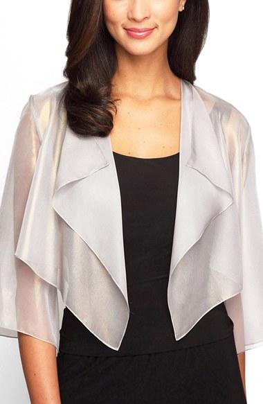 Women's Alex Evenings Ruffle Drape Jacket