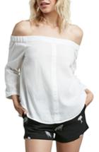 Women's Volcom All Biz Off The Shoulder Top - White