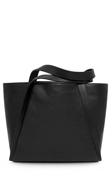 Akris 'medium Alex' Calfskin Leather Shopper -