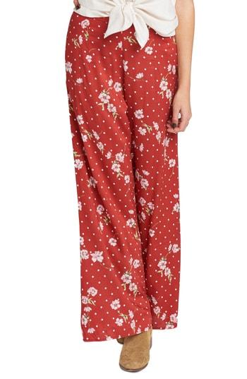 Women's Show Me Your Mumu Dotcha Love Me Wide Leg Pants - Red