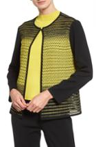 Women's Ming Wang Colorblock Knit Jacket - Black