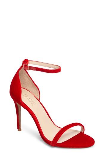 Women's Raye Blake Velvet Stiletto Sandal M - Burgundy