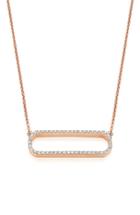 Women's Monica Vinader 'naida' Open Rectangle Diamond Pendant Necklace