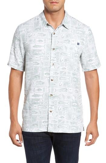 Men's Jack O'neill Of The Sea Print Sport Shirt, Size - Green