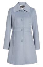 Petite Women's Kristen Blake Wool Blend Walking Coat P - Blue