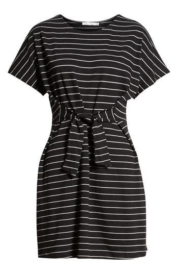 Women's Tie Front Knit Dress - Black