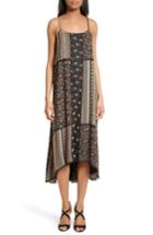 Women's Alice + Olivia Merle Mixed Print Midi Dress - Brown