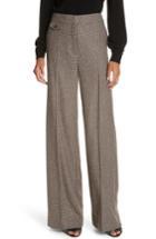 Women's Veronica Beard Jewell Houndstooth Trousers - Brown
