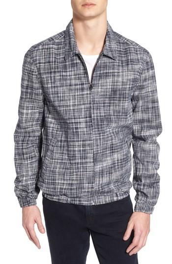 Men's French Connection Space Dye Regular Fit Chambray Jacket - Blue