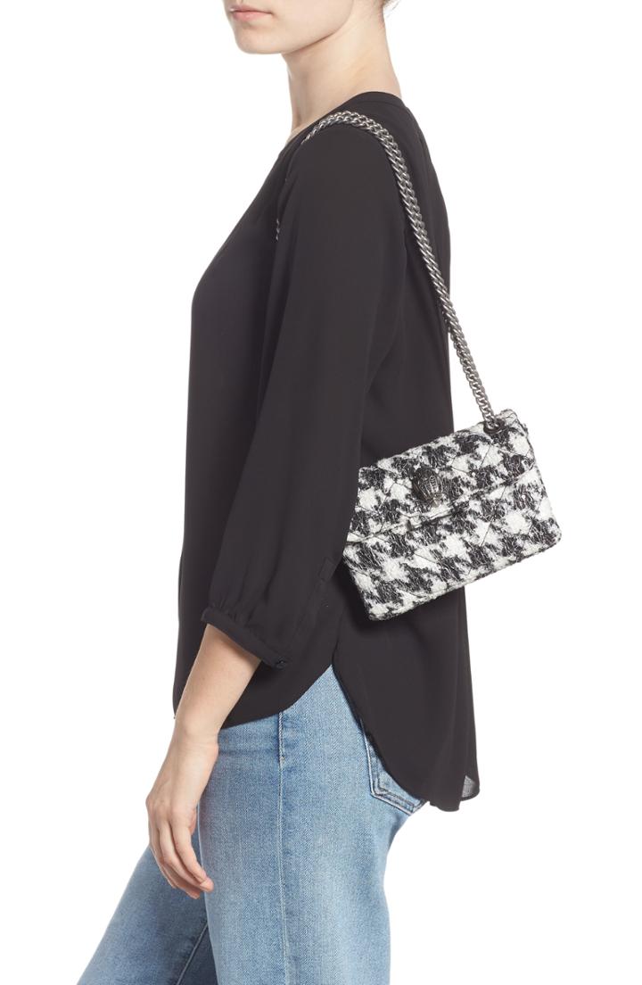 Kurt Geiger London Mini Kensington Tweed Crossbody Bag -
