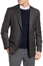 Men's J.b. Britches Classic Fit Check Wool Sport Coat R - Grey