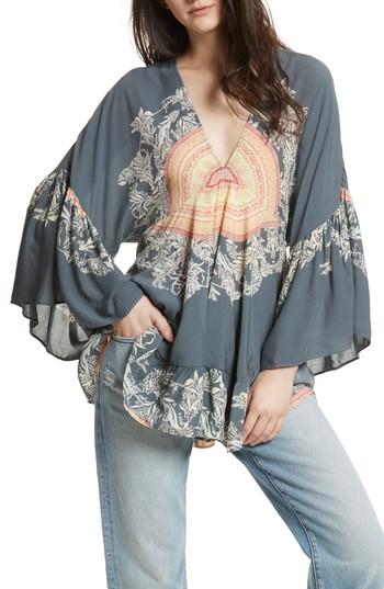 Women's Free People Sunset Dreams Ruffle Top - Black