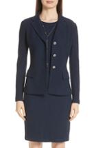 Women's St. John Collection Ana Boucle Knit Jacket - Blue