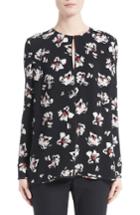 Women's Proenza Schouler Floral Print Crepe Top - Black