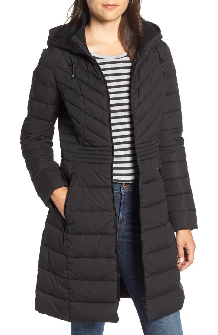 Women's Bernardo Stretch Quilted Walker Coat