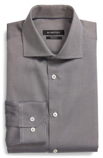 Men's Bugatchi Shaped Fit Solid Dress Shirt