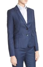 Women's Boss Jenesa Stretch Wool Suit Jacket - Blue