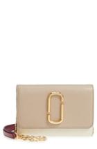 Women's Marc Jacobs Snapshot Leather Wallet On A Chain - Grey
