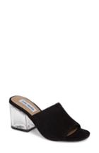 Women's Steve Madden Dalis Clear Heel Slide Sandal .5 M - Black