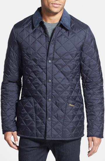 Men's Barbour 'heritage Liddesdale' Slim Fit Quilted Jacket - Blue