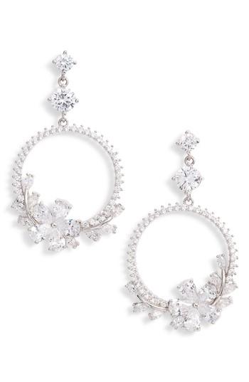 Women's Nina Floral Circle Drop Earrings