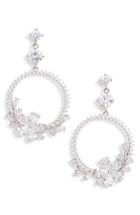 Women's Nina Floral Circle Drop Earrings