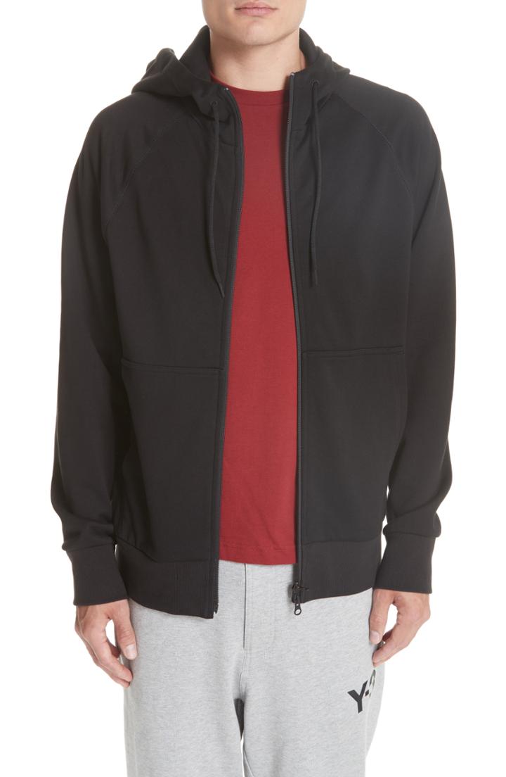 Men's Y-3 Logo French Terry Zip Hoodie